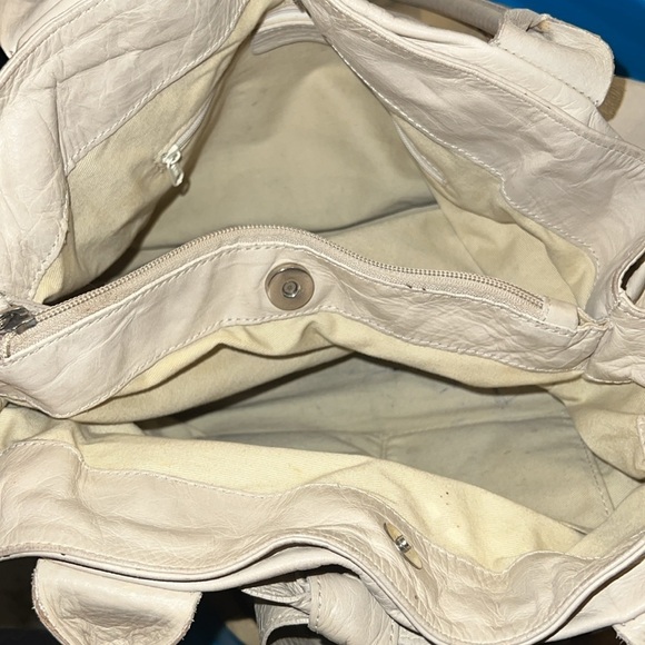 Roberta Gandolfi Tan Leather Studded Bow Purse Shoulder Bag Satchel Tote - Picture 7 of 8